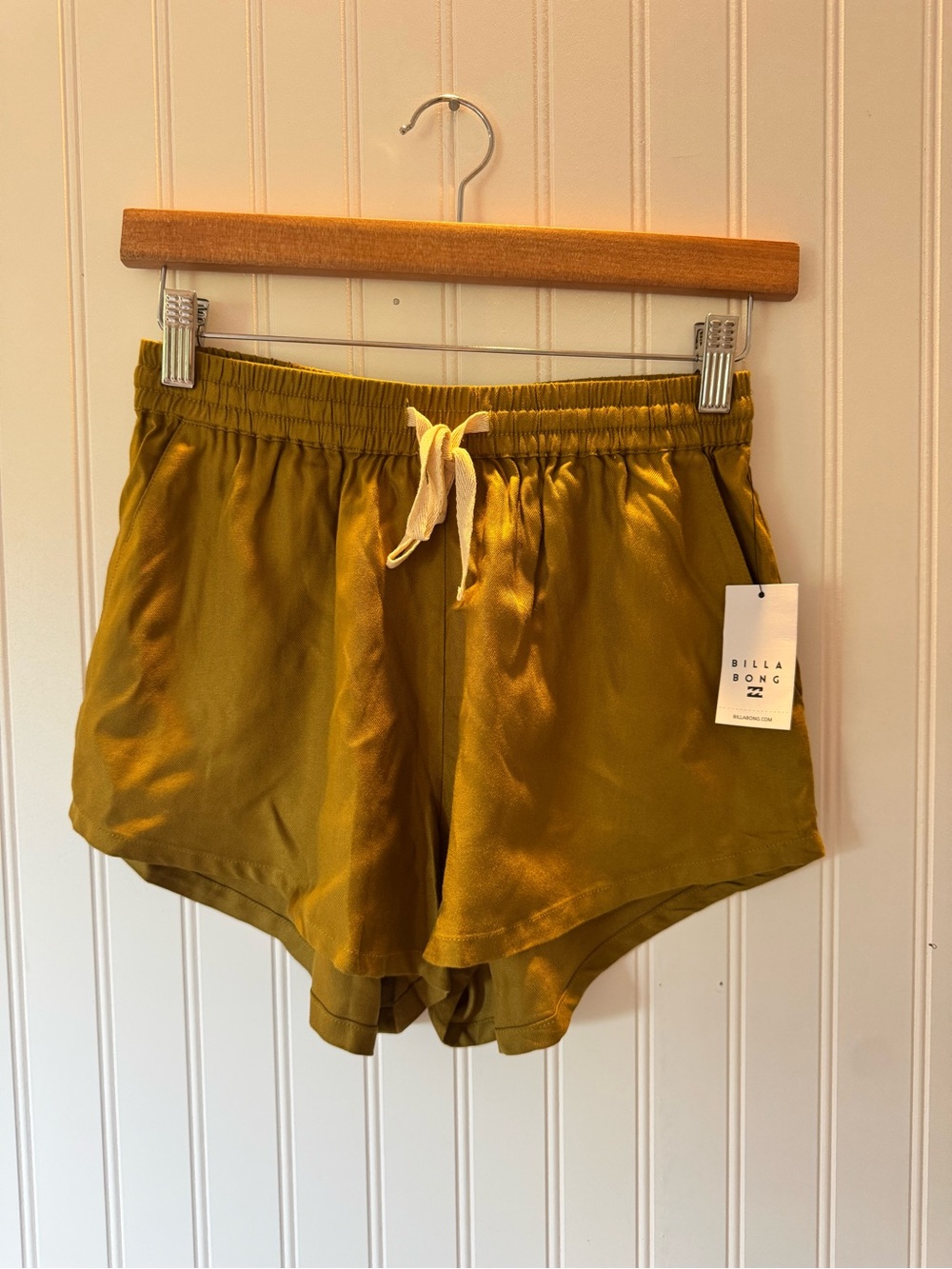 Billabong Mustard Yellow Athletic Shorts